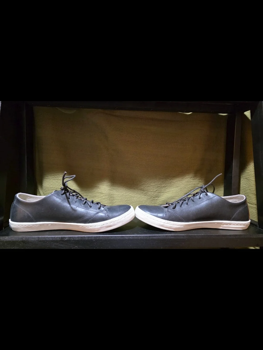 Cole Haan Black Low-Top Lace-Up Sneakers with White Sole